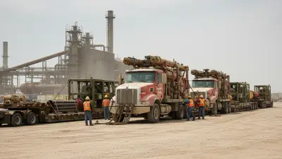 Editorial image: Fracking equipment staged for export - U.S. fracking equipment moves overseas as shale growth slows