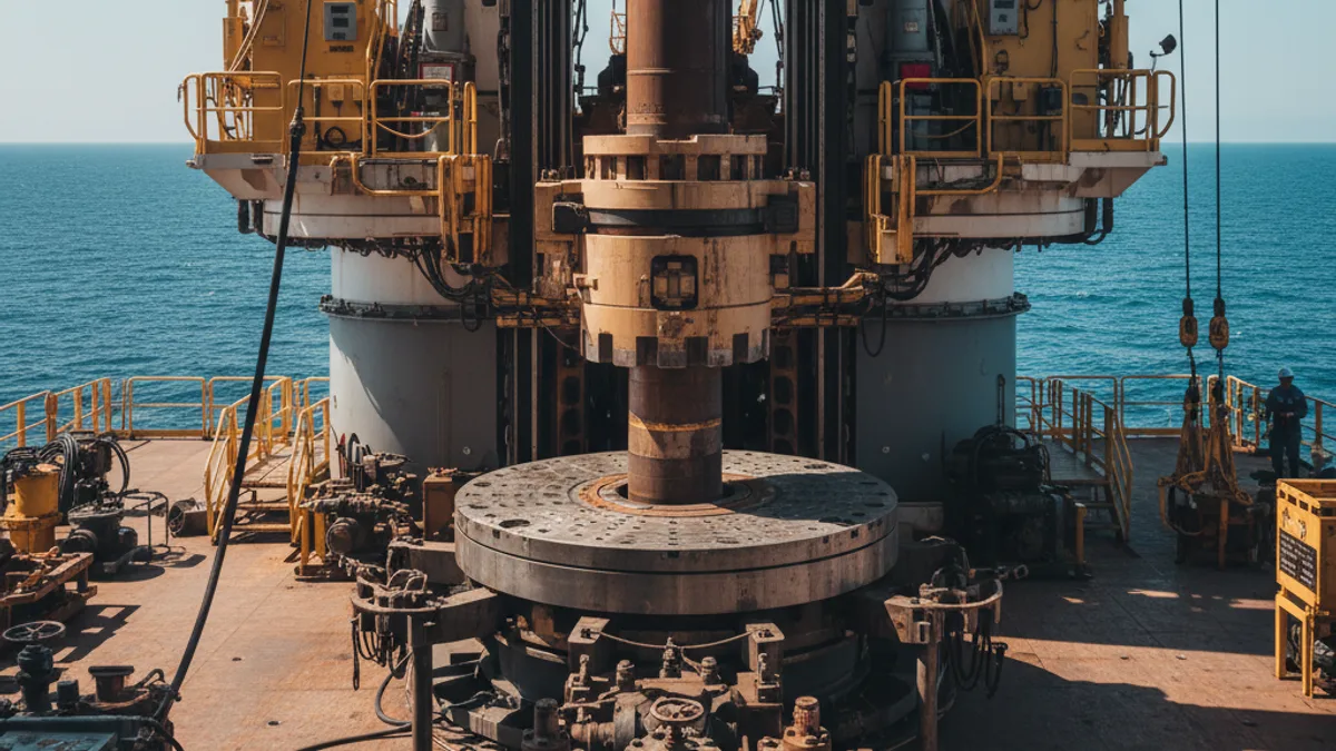 Editorial image: Drillship deck close-up - Arcius Energy Mobilizes Drillship for Two-Well Exploration Campaign Offshore Egypt