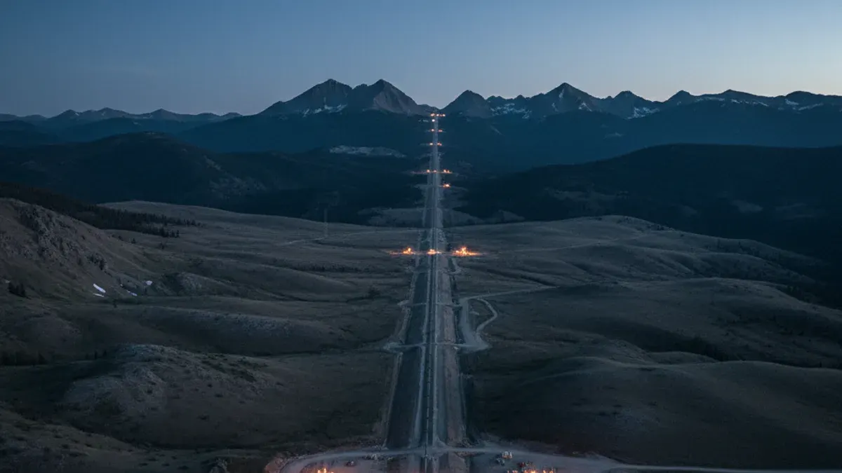 Editorial image: Pipeline corridor Rocky Mountains dusk - Canadian Heavy Crude Flows South Through Rockies, Signaling Increased Activity