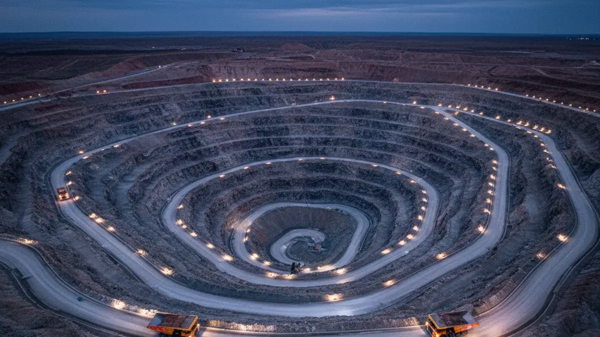 Editorial image: Electric haul trucks, open-pit aerial - Chinese Equipment Maker LGMG Eyes Global Mining Market With Electric Trucks, Hong Kong IPO