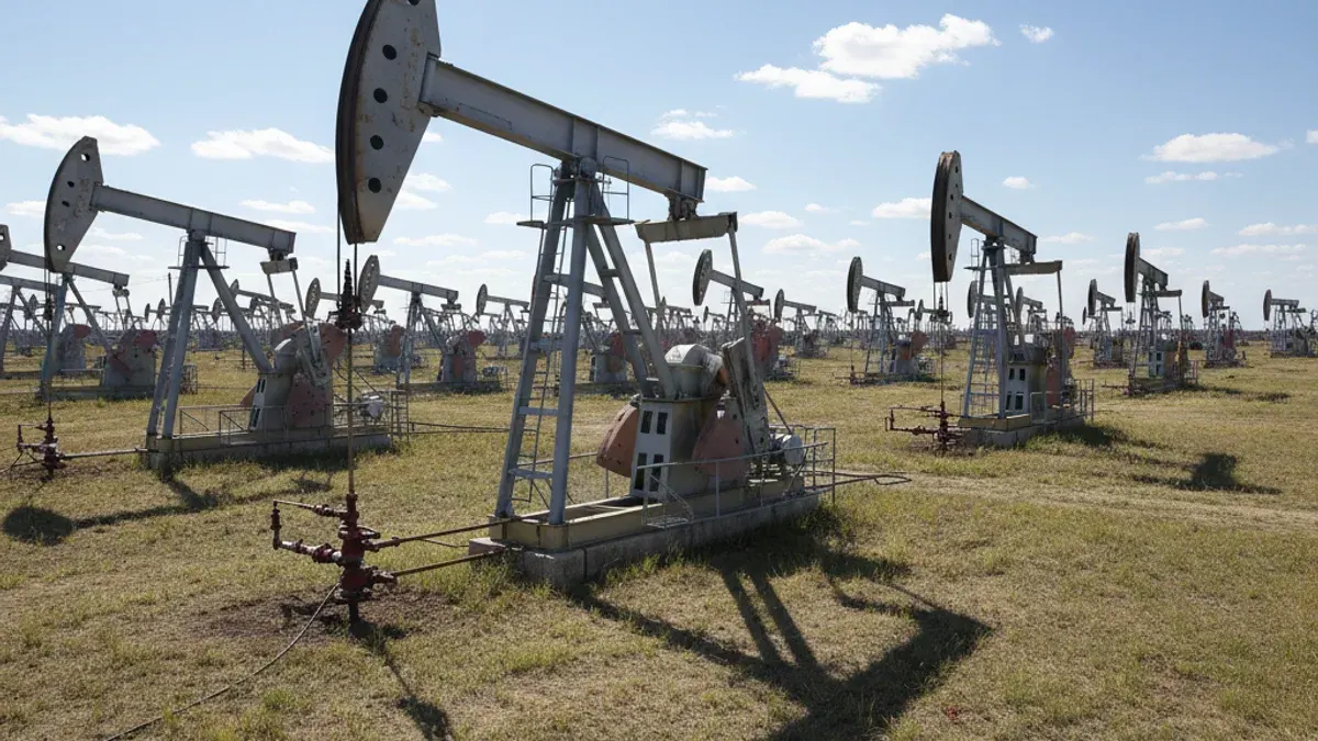 Editorial image: Active pumpjack field midday - Chinese Oil Import Surge Points to Rising Energy Demand and Higher Service Work