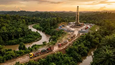 Editorial image: Rig mobilization through tropical Sumatra - Indonesia Energy Moves Toward Drilling at Sumatra's Kruh Block After Flood Delays