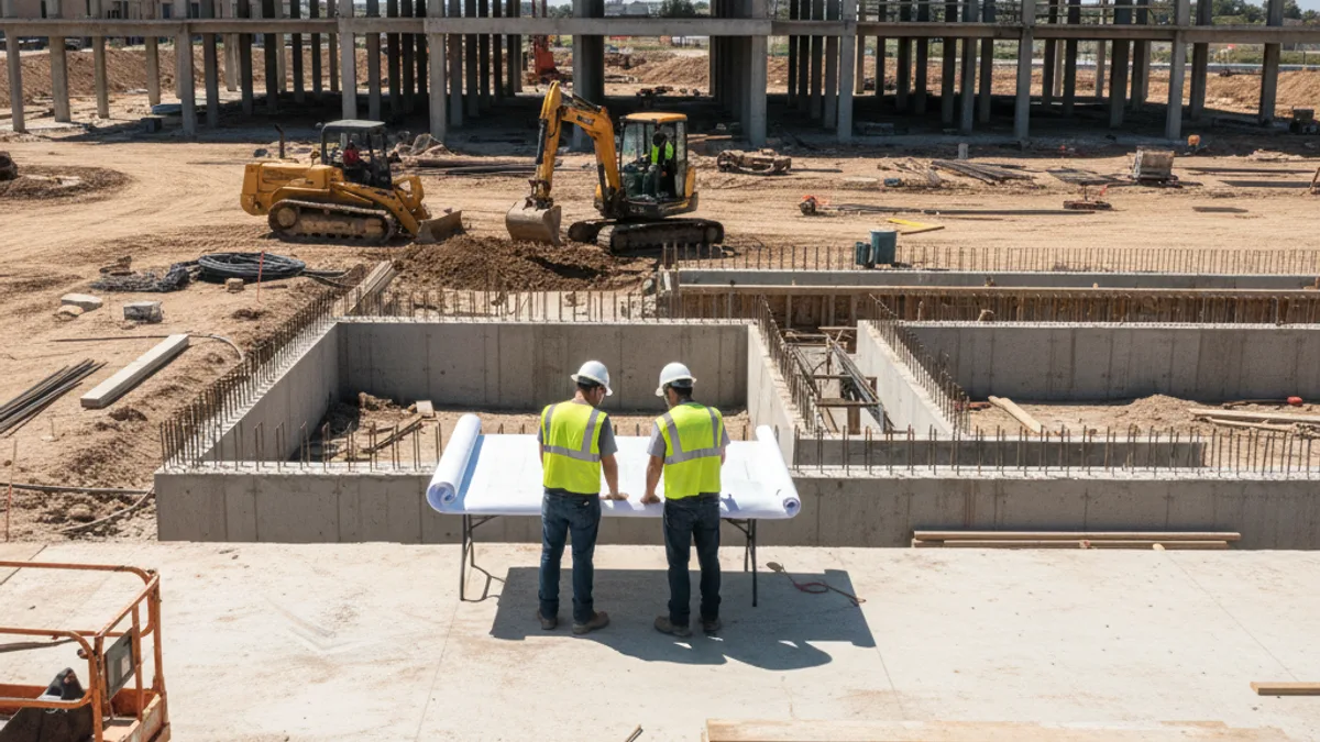 Editorial image: Construction crew amid structural uncertainty - Private Nonresidential Construction Falls for Fourth Straight Month, Dragged Down by Manufacturing Slump