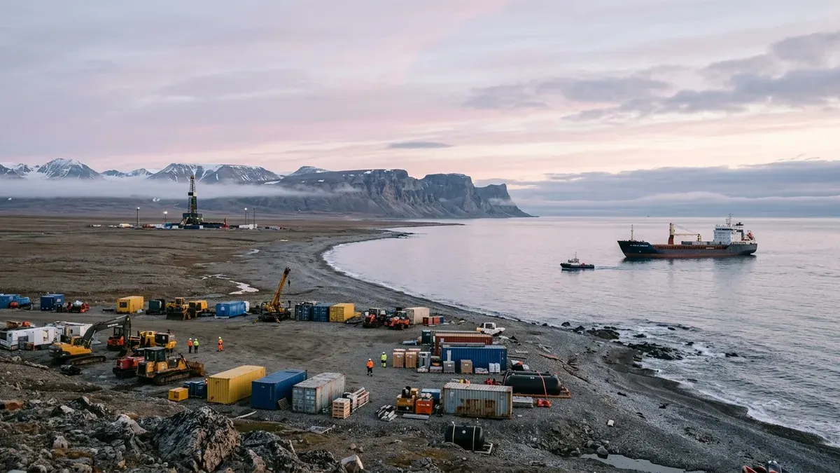 Editorial image: Arctic exploration staging dawn - Texas Firm Taps Canadian Driller and Shipper for Greenland Two-Well Exploration Program