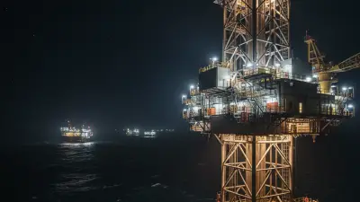 Editorial image: North Sea rig, night operations - UK approves Endurance carbon storage appraisal well offshore