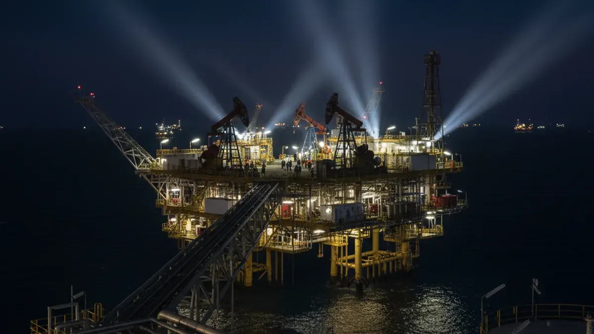 Editorial image: Offshore CCS night operations - Vallourec Wins CCS Pipe Supply Contract for BP's Offshore Indonesia Project