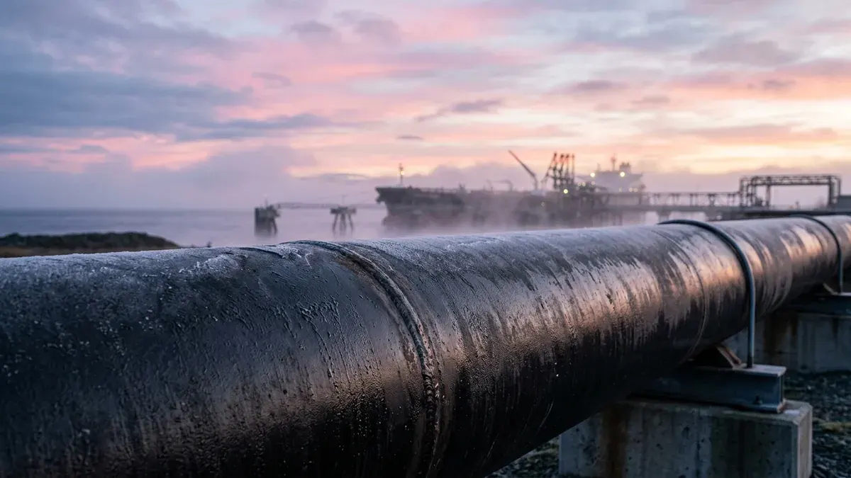 Editorial image: Pipeline dawn coastal terminal - Where Western Canadian Crude Travels and Why Pipeline Routes Matter for Field Workers