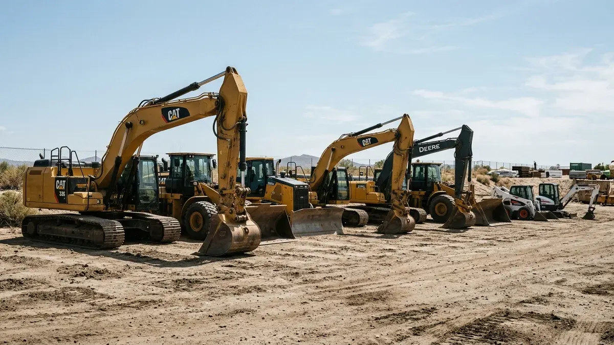 Editorial image: Contractor fleet equipment lineup - 83% of Contractors Plan Equipment Purchases in 2026, Survey Finds