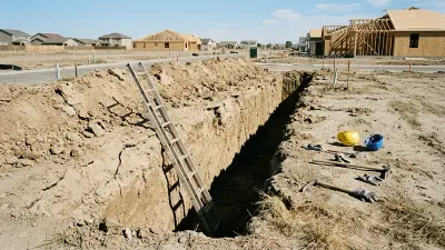 Editorial image: Empty trench, missing safety - Alabama Contractor Cited $115K After Worker Dies in Huntsville Trench Collapse