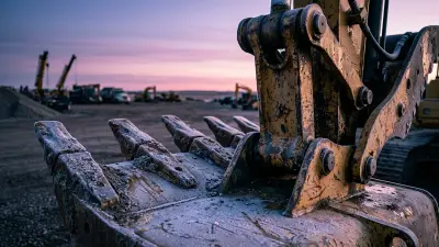 Editorial image: Frost-covered excavator at dawn - Canada Still Dominates US Equipment Exports Despite 13% Drop in 2025