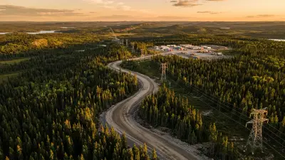 Editorial image: Remote mining infrastructure aerial view - Canada's Critical Minerals Buildout Starts With Roads, Camps, and Power Lines