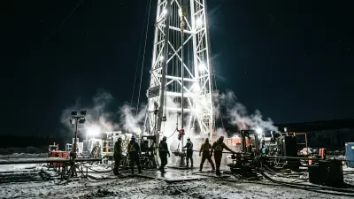 Editorial image: Night rig dramatic contrast - Canada's Energy Crisis Reshaping Project Activity and Contractor Demand