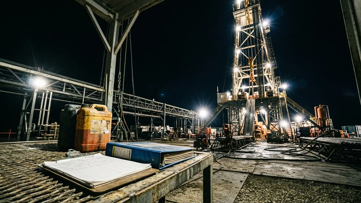 Editorial image: Drilling rig night compliance - EHS Compliance in 2026 Requires Documentation, Auditable Records, Not Just Written Policies