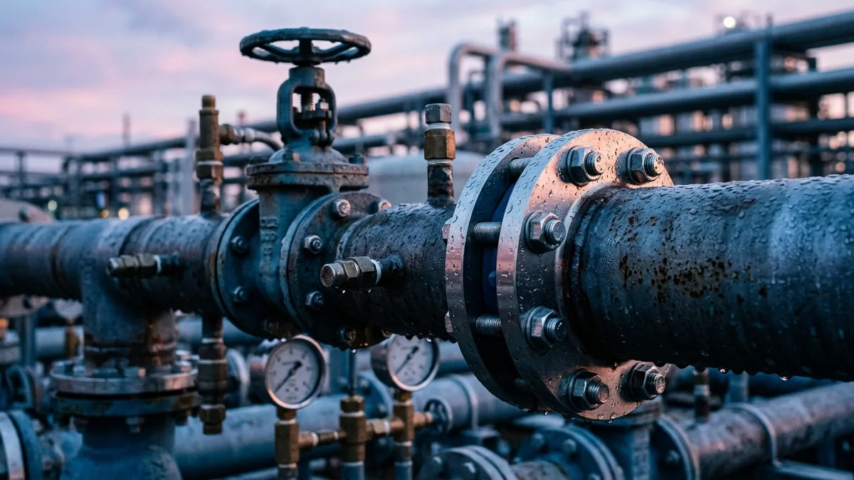 Editorial image: Produced water infrastructure close-up - Permian Produced Water Poised to Become a Revenue Stream, Not Just a Disposal Problem