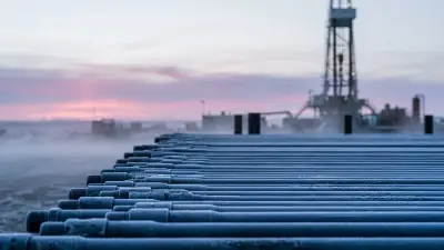 Editorial image: Idle drill pipe at dawn - Western Energy Services Reports 20% Revenue Drop in Q1 2026 Amid Soft Drilling Demand