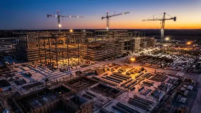 Editorial image: Aerial construction complexity at dusk - Why Construction Cost Estimates Keep Blowing Up — and Who Pays for It