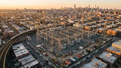 Editorial image: Urban substation expansion aerial - Con Edison Plans $29B Grid Upgrade Across NYC Region Through 2030