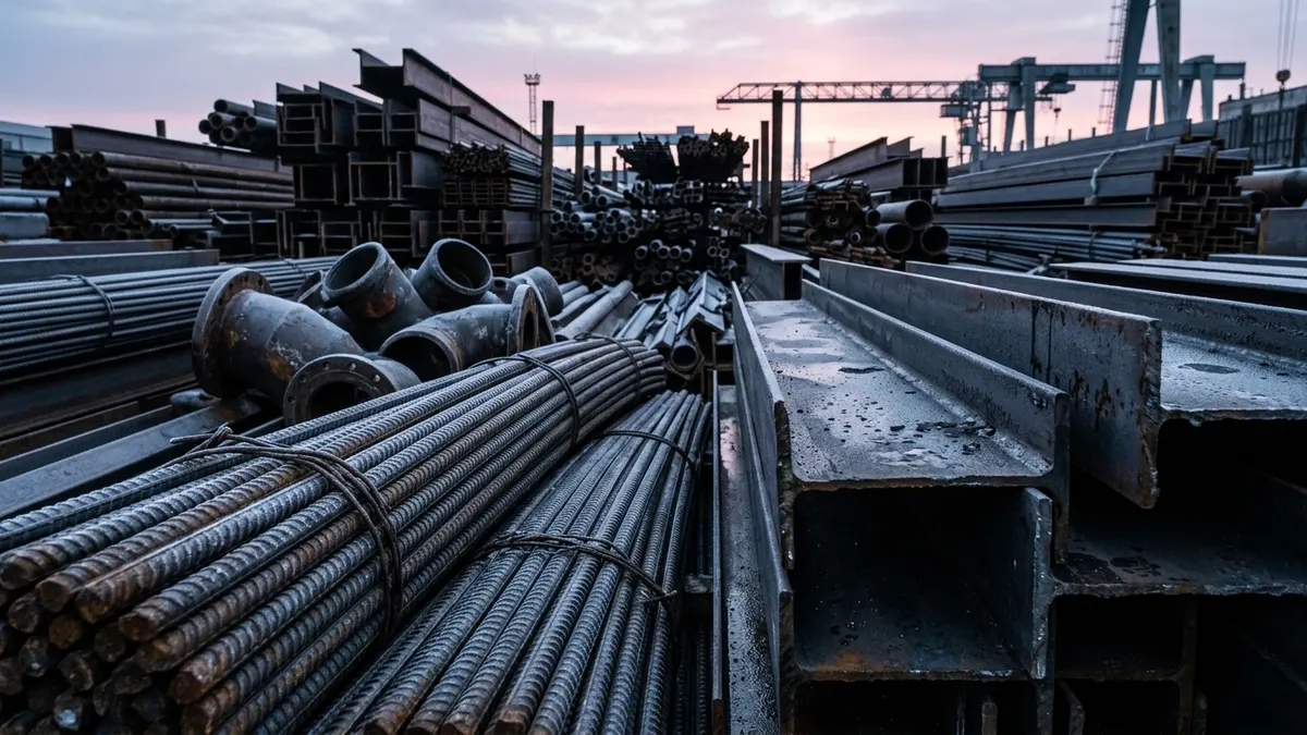 Editorial image: Steel materials dawn price surge - Construction Input Prices Up 6.2% in 2026's First Four Months, Outpacing Three Years of Prior Increases