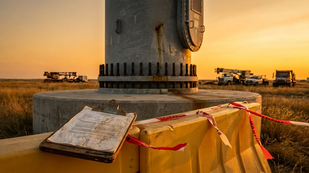 Editorial image: Stalled wind turbine, federal hold - DoD Security Reviews Freeze 54 Texas Wind Projects, Stalling Billions in Planned Investment