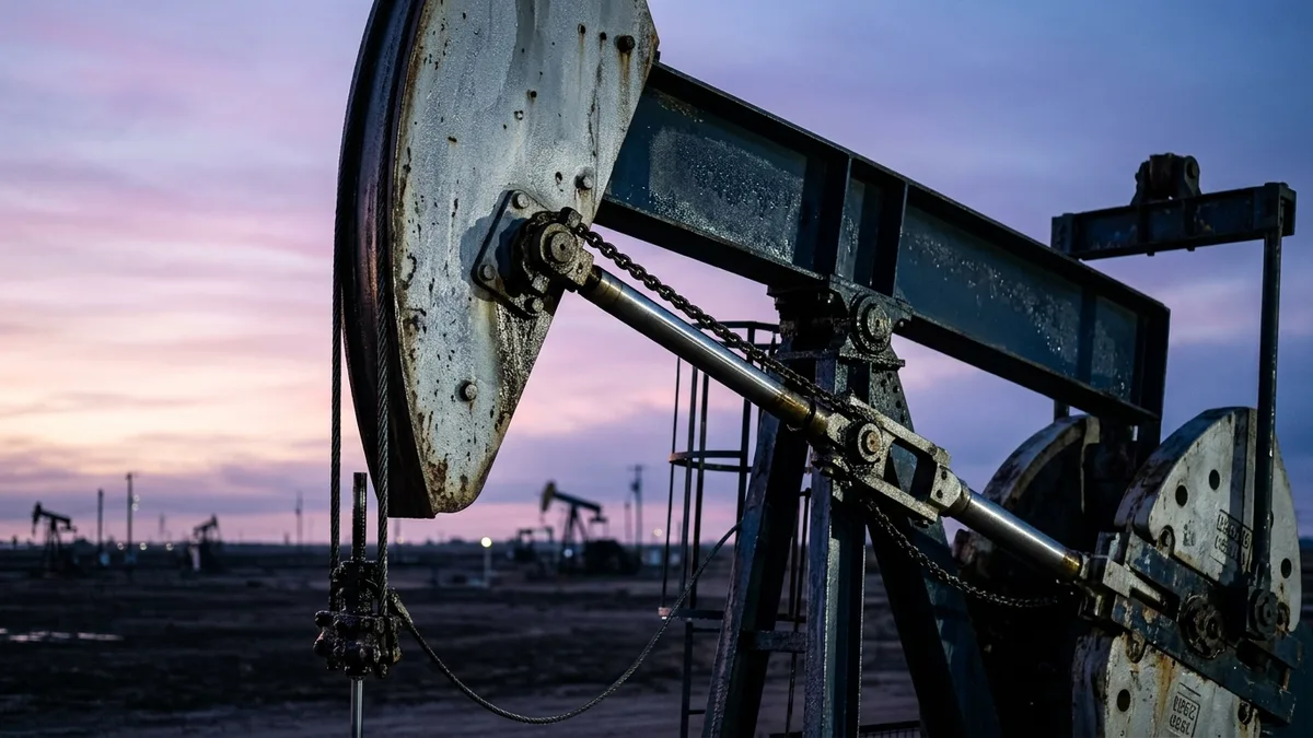 Editorial image: Pumpjack dawn close-up - Halliburton, SLB, and Baker Hughes Q1 2026: What the Big Three Results Signal for Field Services