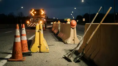 Editorial image: Work zone tragedy, abandoned tools - Illinois Tollway Worker Killed in Early-Morning Work Zone Strike on I-294