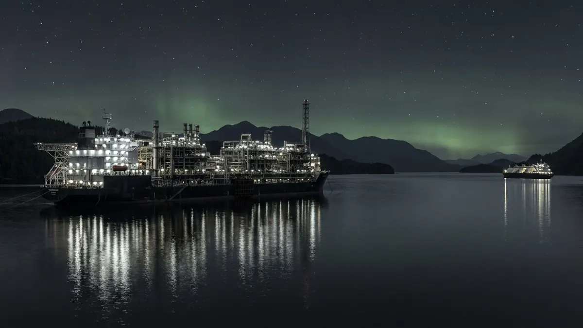 Editorial image: Floating LNG terminal, BC coast - Ksi Lisims LNG Signs First Canadian LNG Supply Deal with European Utility SEFE