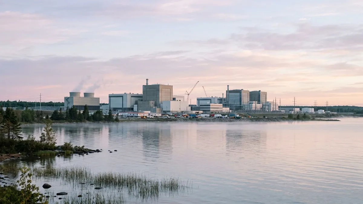 Editorial image: Nuclear facility at dawn - Ontario Commits $300M to Bruce C Nuclear Project, Signaling Major Construction Wave