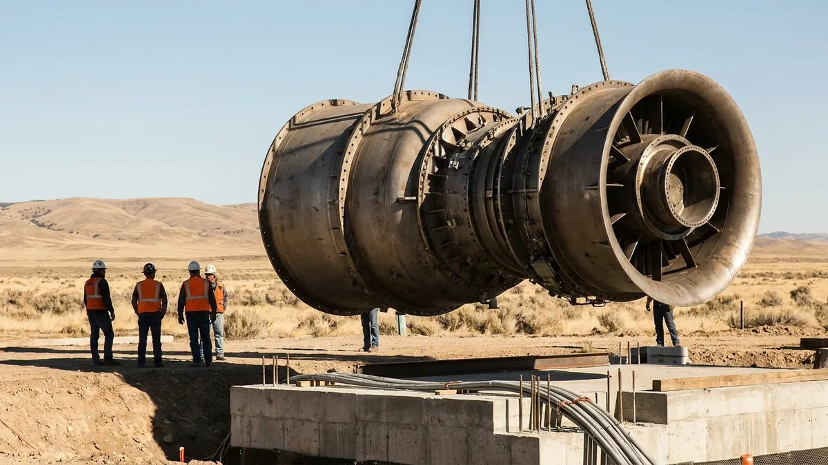 Editorial image: Gas turbine installation Wyoming - Tallgrass Cheyenne Power Hub Signals New Wave of Rocky Mountain Power Construction