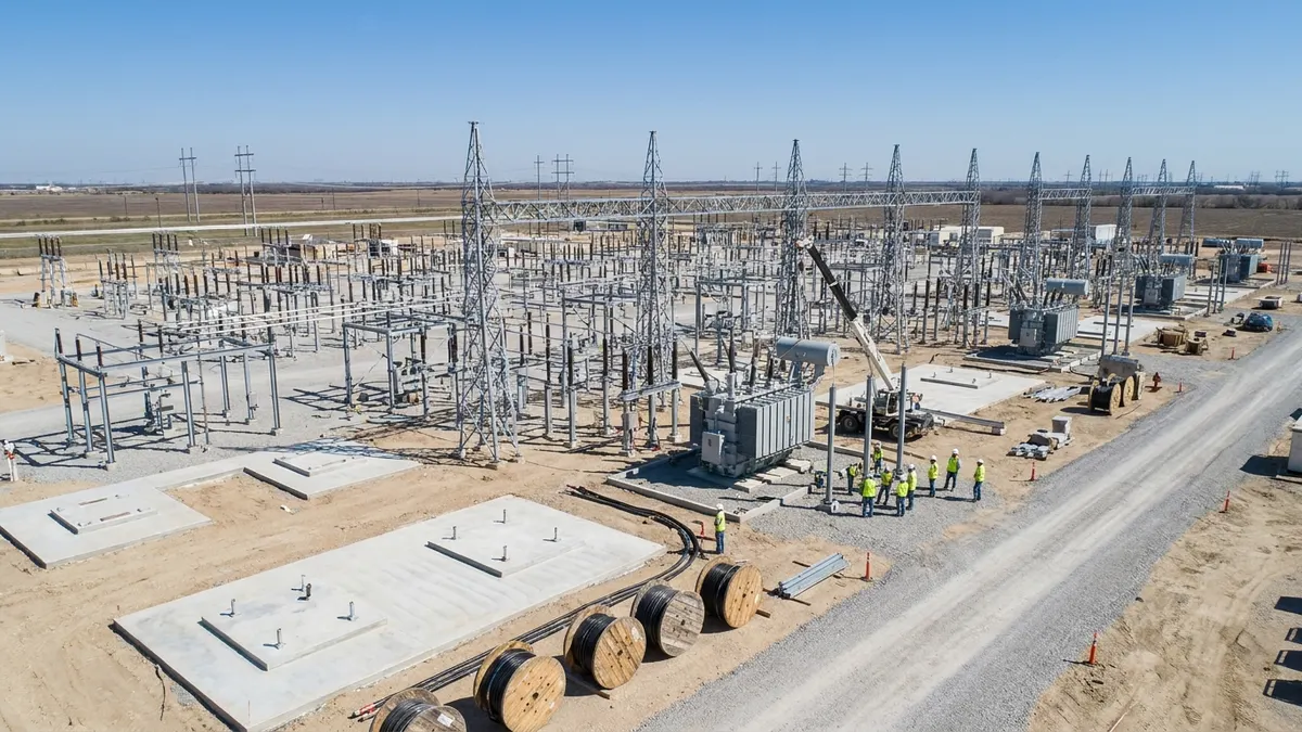 Editorial image: Aerial substation construction boom - AI's Power Hunger Is Creating a Construction Boom Subcontractors Can't Afford to Miss