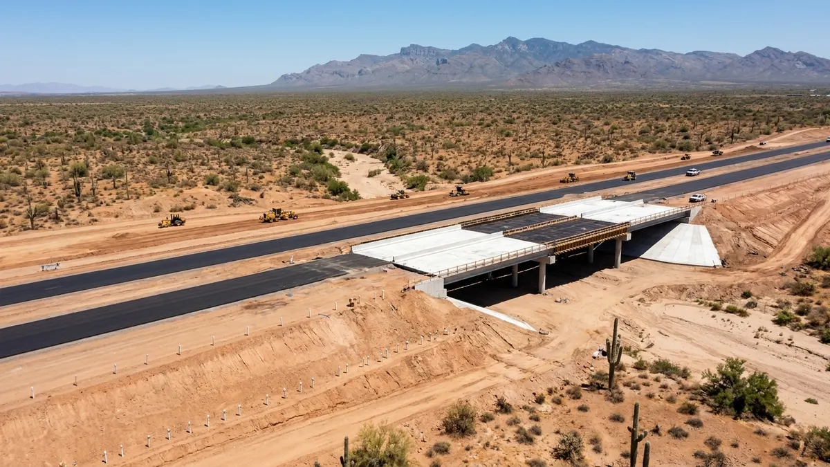 Editorial image: Arizona highway plan aerial - Arizona Locks In $11.3B Transportation Plan Ahead of Federal Highway Bill Uncertainty