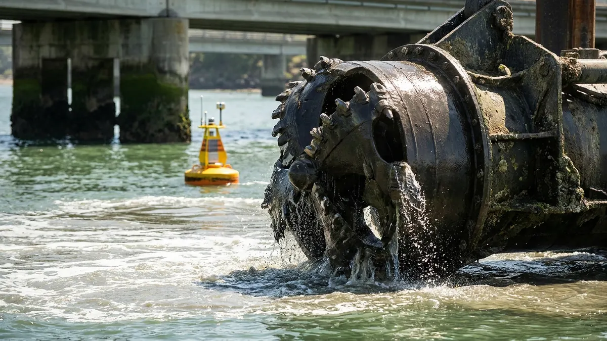 Editorial image: Dredge cutter head, inlet - Burrard Inlet Dredging Fully Permitted, Work Set to Begin in September