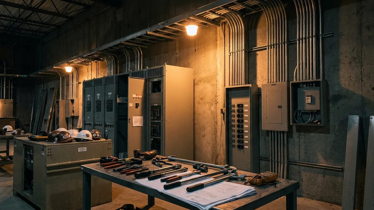 Editorial image: Industrial electrical power install - Fisk Electric Lands $48M Contract at Houston Data Center Component Factory