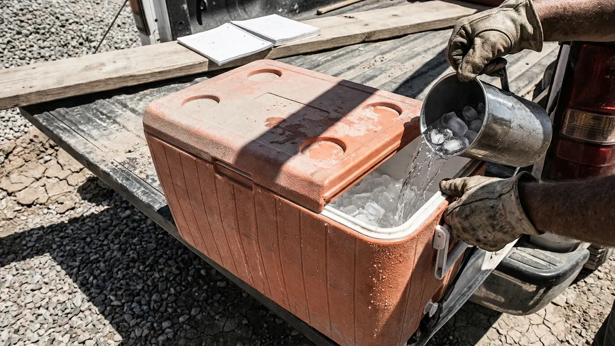 Editorial image: Hydration prep, peak heat - July Is the Deadliest Month for Heat on Jobsites. Here's What Field Employers Need to Know