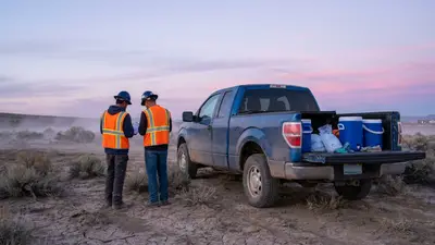 Editorial image: Pre-dawn heat safety briefing - Nevada OSHA Releases FAQ Guide on Heat Illness Standard Before Summer Peak