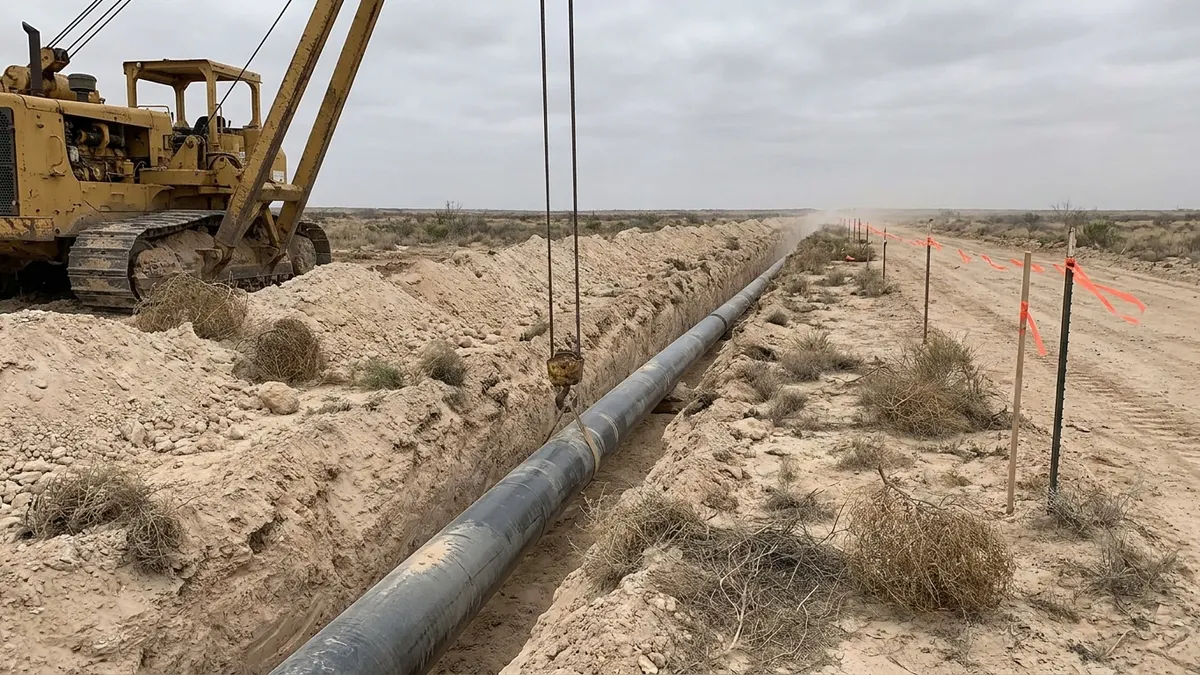 Editorial image: Pipeline trench, Permian Basin - Northern Natural Gas Seeks FERC Approval for Permian Basin Pipeline Expansion