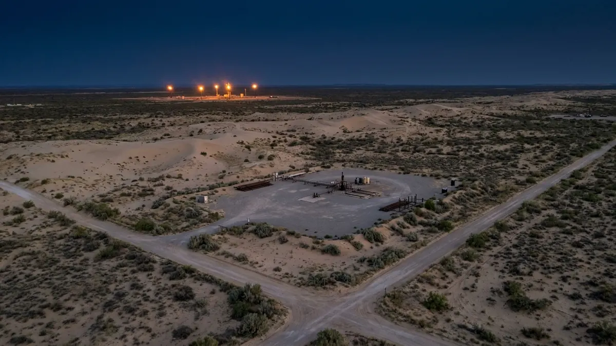 Editorial image: Idle Permian pad, dune terrain - Trump Administration Moves to Delist Permian Basin Lizard, Easing Drilling Restrictions