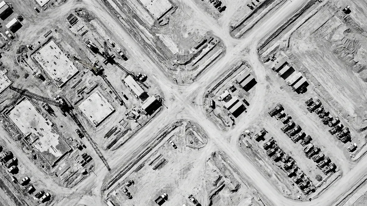 Editorial image: Aerial mixed-progress construction site - Q1 2026 Earnings Mixed for Major US Contractors: Granite Climbs, Fluor Slips, Tutor Perini Eyes Blowout Year