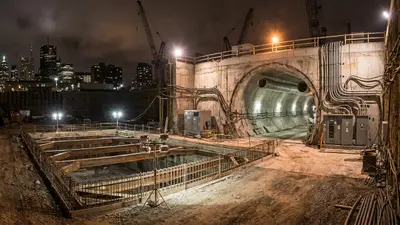 Editorial image: Night tunnel transit construction - Schneider Electric Canada Wins Electrical and Automation Package for Ontario Line South