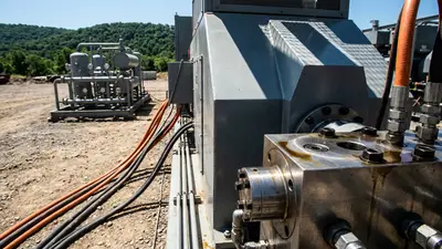 Editorial image: E-frac pump close-up detail - Seneca Resources and Evolution Well Services Lock In Three-Year E-Frac Deal in Appalachia