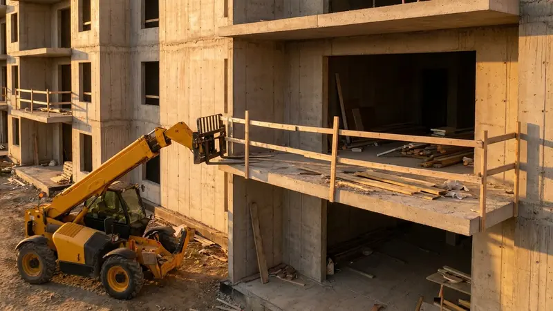 Telehandler Balcony Unloading Turns Fatal After Temporary Guardrail Fails Structural Test - FieldNews
