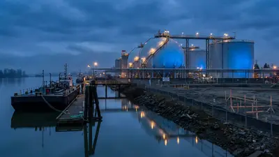 Editorial image: Tilbury LNG terminal at dusk, expansion site - BC Fast-Tracks $2B Tilbury LNG Expansion, Skips Utility Permit Review