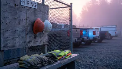 Editorial image: Empty hiring board at dawn - Canada's Construction Labor Gap Set to Hit 34,000 Workers by 2035