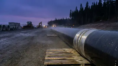 Editorial image: Pipeline weld joint at dusk, Cedar LNG - Cedar LNG Hits Pipeline, Marine and Hull Milestones Ahead of 2028 Startup