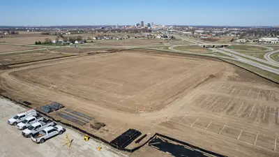 Editorial image: Vacant staked site, pre-construction - Chiefs Tap MANICA, HNTB for $3B Kansas Stadium Project
