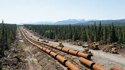 Editorial image: Cleared pipeline corridor through northern forest - Enbridge Breaks Ground on $4B Sunrise Gas Pipeline Expansion in B.C.