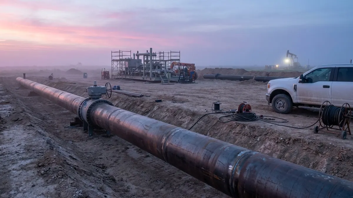 Editorial image: Pipeline segment operating during phased construction - Hugh Brinson Pipeline Starts Early Permian Gas Flows Ahead of 2027 Target