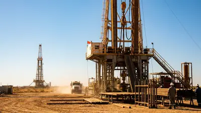 Editorial image: Idle rig beside active rig - North America Rig Count Falls 10 Week-Over-Week, Baker Hughes Data Shows