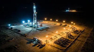 Editorial image: Night aerial land rig upcycle - SLB Sees Upstream 'Upcycle' Emerging as US Land Activity Improves