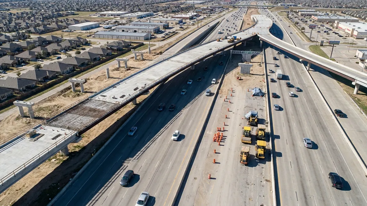 Editorial image: Stalled highway interchange construction, funding limbo - Survey Shows Voters Back $580B Highway Bill Stalled in Congress