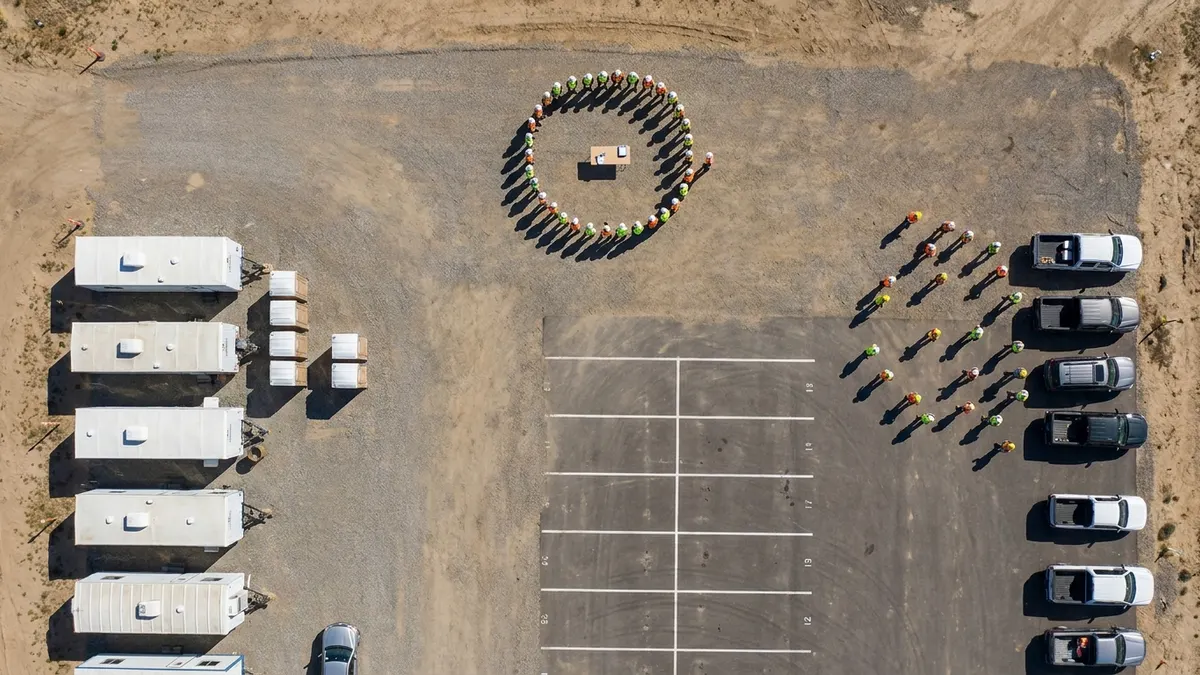 Editorial image: Aerial view contrasting safety-briefing organization - What ABC's STEP Safety Data Means for Subs Bidding Against Uncertified Rivals